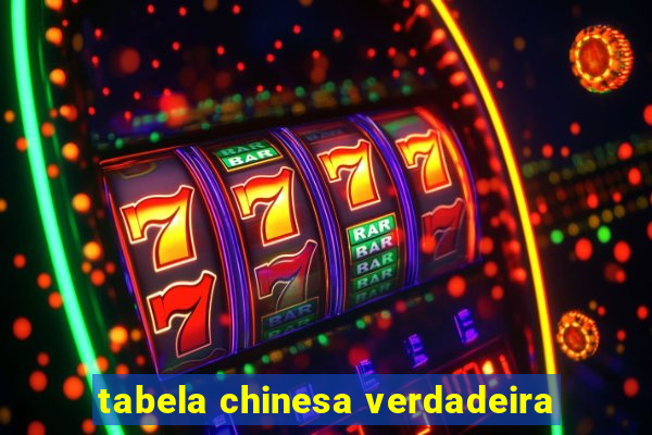 tabela chinesa verdadeira